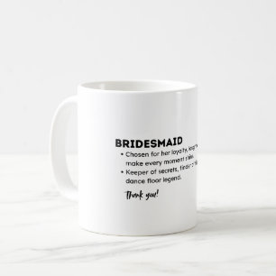 Tjejbrudtärna Definition Kort – Roligt & Uppriktig Kaffemugg