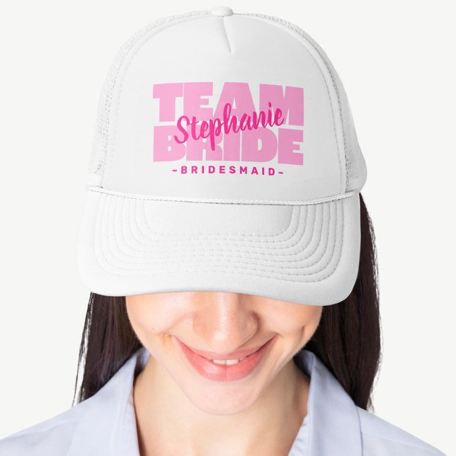 Tjejbrudtillbehör Retro Rosa Bröllopsfest Keps (Skapare uppladdad)