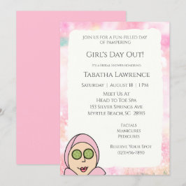 Tjejdag på spa-inbjudan inbjudningar