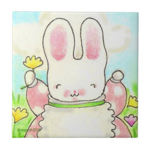 tjejen bunny panel kakelplatta
