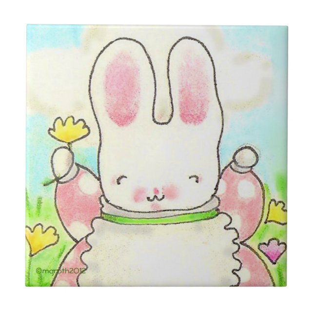 tjejen bunny panel kakelplatta (Framsidan)