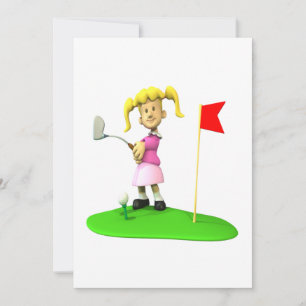 Tjejen Golfer Inbjudningar