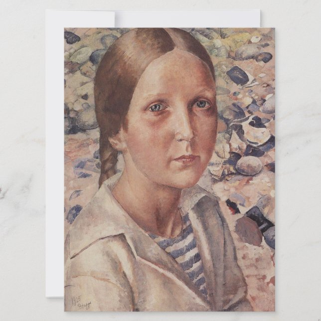 Tjejen i Beach Kort (Framsida)