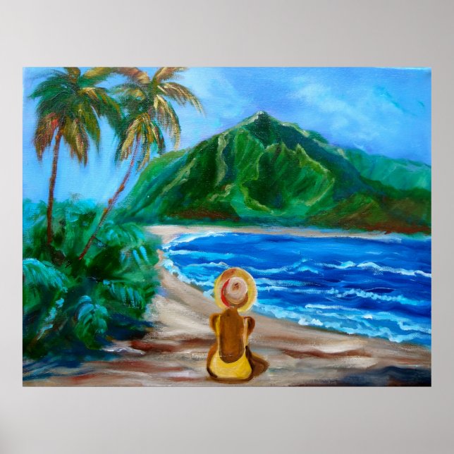 Tjejen i Beach Poster (Framsidan)