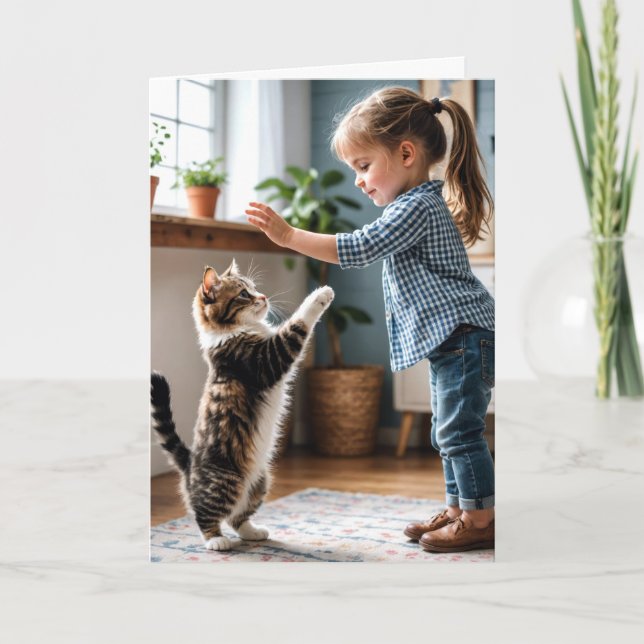 Tjejen och katten fem år kort (Framsida)