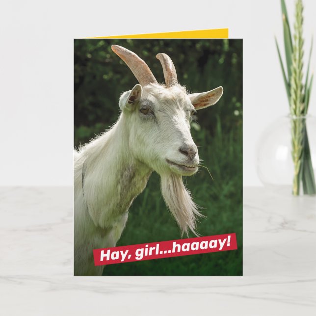 Tjejen, Ryan Gosling Goat Spoof Kort (Framsida)