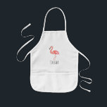 Tjejens Cute Tropical Watercolor Rosa Flamingo Nam Barnförkläde<br><div class="desc">Den här vackra tropisk barnens apron har en fantastisk rosa vattenfärgsflamingo med utrymme att anpassa flicka namn! Den tropiska sommarens perfekt för alla flickors sommarkonstprojekt,  eller för att hjälpa till med en sommar-BBQ!</div>
