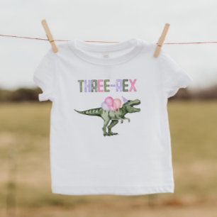Tjejens dinosaurie Three-Rex skjorta T Shirt