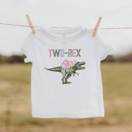 Tjejens dinosaurie Two-Rex skjorta T Shirt
