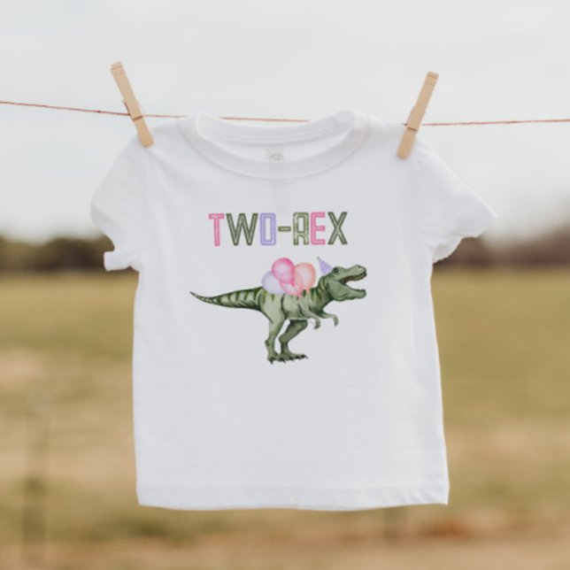 Tjejens dinosaurie Two-Rex-tröja T Shirt (Skapare uppladdad)