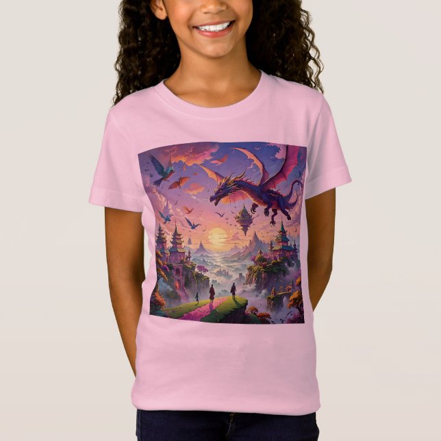Tjejens fantasiträningsoverall t shirt (Framsida)