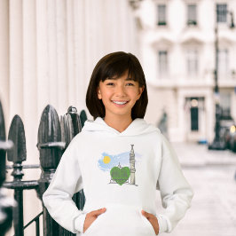 Tjejens islamiska hoodie: Kärlek hjärta Masjid an- T Shirt