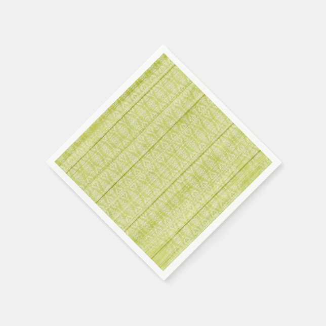 Tjejens lantliga gröna trähus chic te-partaj pappersservett (Hörn)