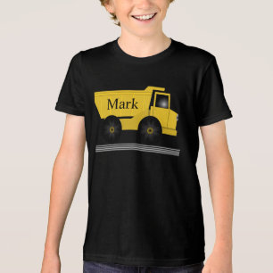 Tjejens lastbils t-shirt med eget namn