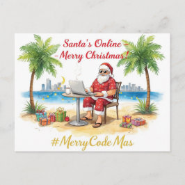Tjejens Onlineprogrammerare God Jul! Helg Vykort