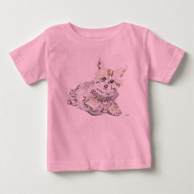 Tjejens t-shirt "Kattunge" (Framsida)