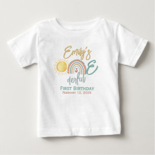 Tjejens Underbara Första Födelsedag T Shirt
