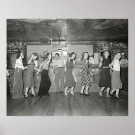 Tjejer, 1938. Vintage Photo Poster