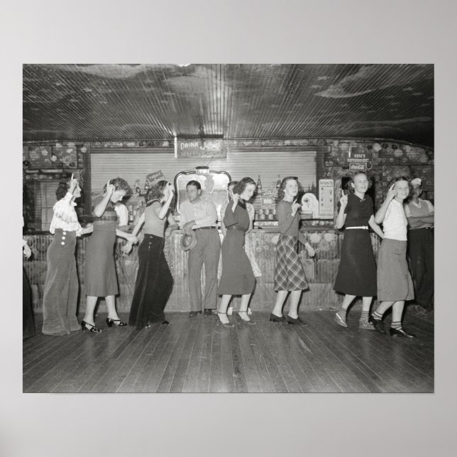 Tjejer, 1938. Vintage Photo Poster (Framsidan)