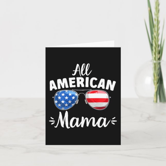 Tjejer All American Mama 4:e Juli  Kort (Framsida)
