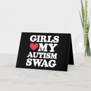 Tjejer älskar min autism-swag rolig medvetenhet tack kort