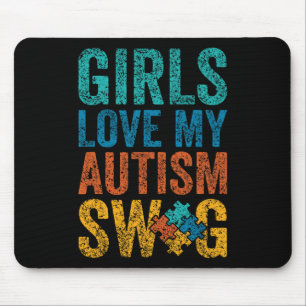 Tjejer älskar min autism-swag Stöd autist autister Musmatta