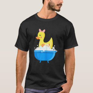 Tjejer Bathed Gult Anka Rubered Soap Bubbles T Shirt