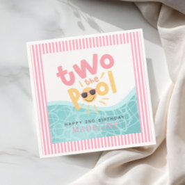 Tjejer Cool Sommar Två till Pool 2-årsdag Pappersservett