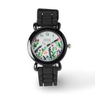 Tjejer Cute Botaniska vattenblommor Kids Armbandsur