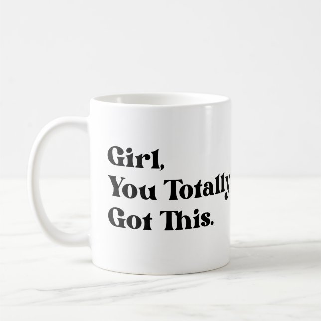 Tjejer dig helt har det här kaffemugg (Vänster)