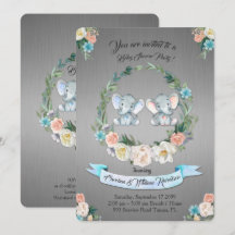 Tjejer eller pojke Babykläder, elefant, Silver met