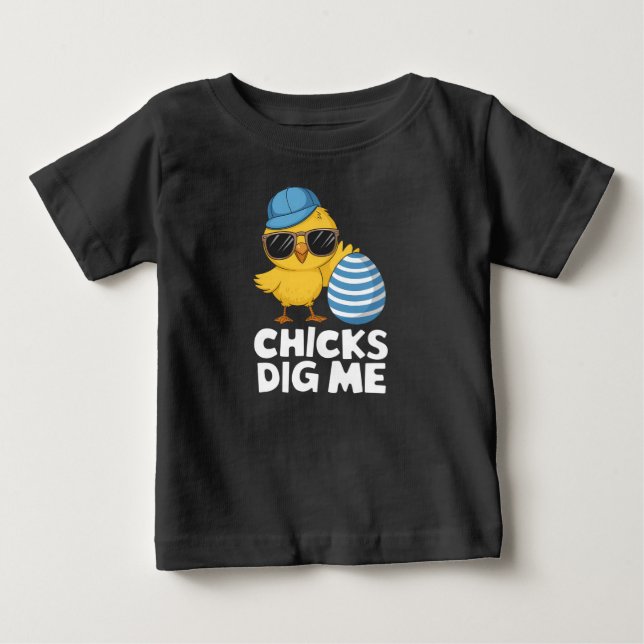 Tjejer gillar mig påsk rolig äggsökning t shirt (Framsida)