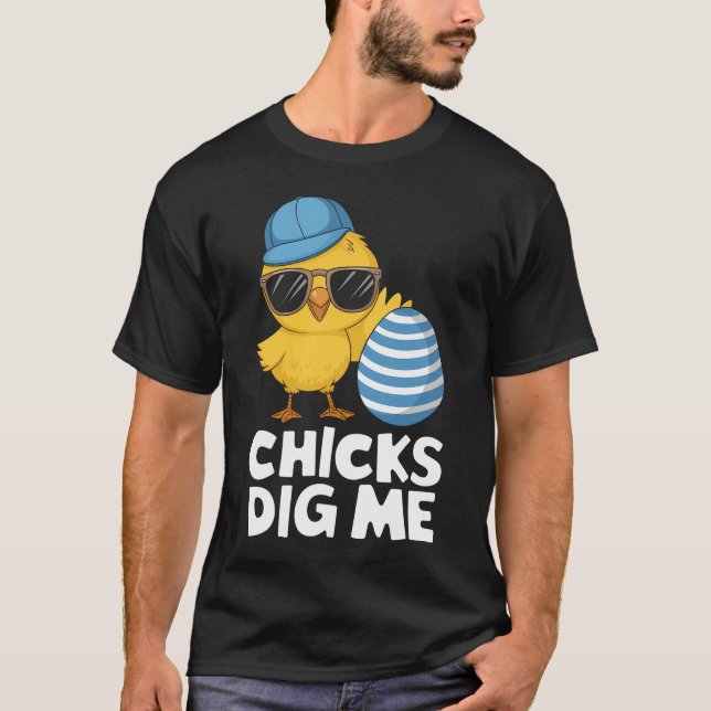 Tjejer Gillar Mig Påsk Rolig Äggsökning T Shirt (Framsida)
