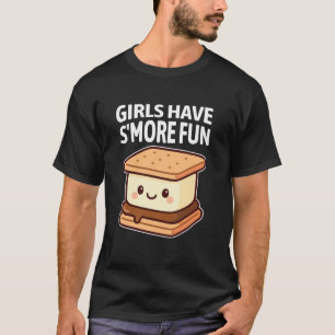 Tjejer Har Mer Kul Camping Marshmallow Kvinnor Gi T Shirt