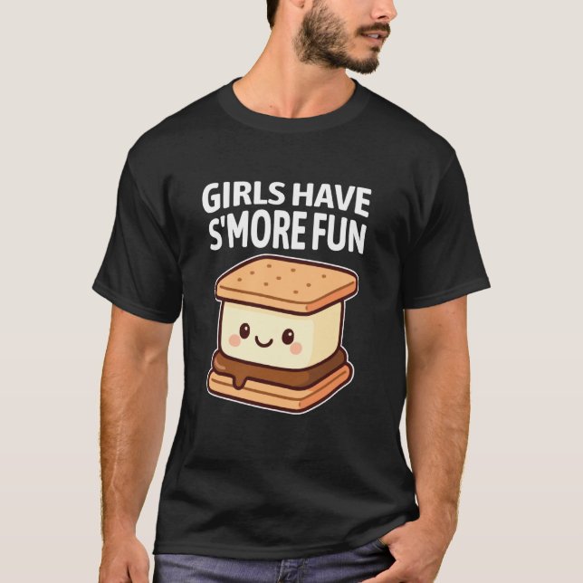 Tjejer Har Mer Kul Camping Marshmallow Kvinnor Gi T Shirt (Framsida)