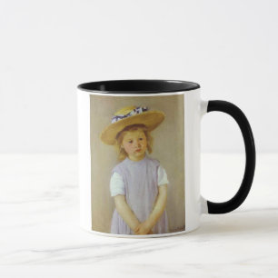 Tjejer i en straw Hat, Mary Cassatt Mugg