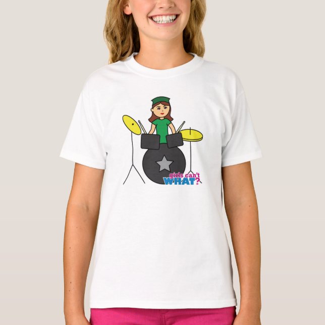 Tjejer kan inte.. ColorizeME Anpassad design Tee (Framsida)