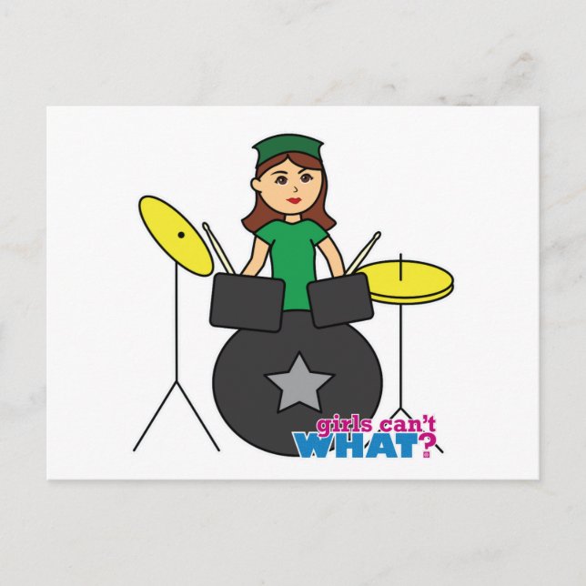 Tjejer kan inte.. ColorizeME Anpassad design Vykort (Framsida)