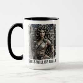 Tjejer Kommer Att Vara Tjejer Gotisk Medusa Femini Mugg
