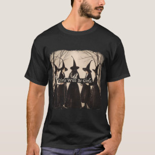 Tjejer Kommer att Vara Tjejer Halloween Häxa för K T Shirt