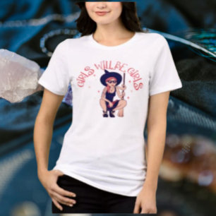 Tjejer Kommer Att Vara Tjejer Häxlik Rebell Tröj T Shirt