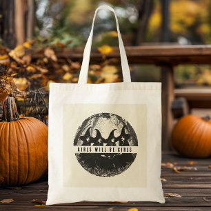 "Tjejer Kommer Att Vara Tjejer Söt Halloween-tas Tygkasse