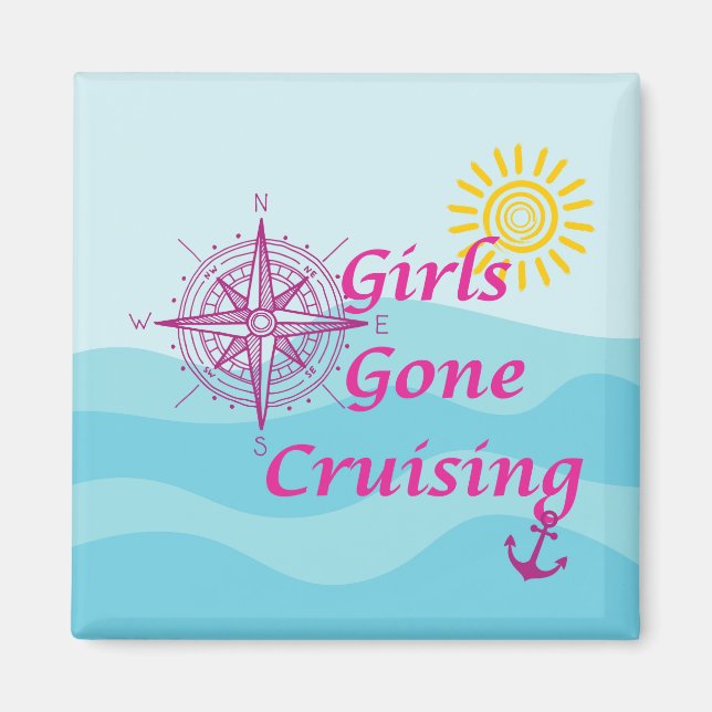 Tjejer på cruisingdörr magnet (Framsidan)