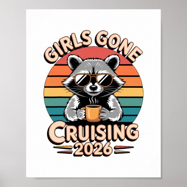 Tjejer på kryssning 2026 kryssningsresa Racc Poster (Framsidan)