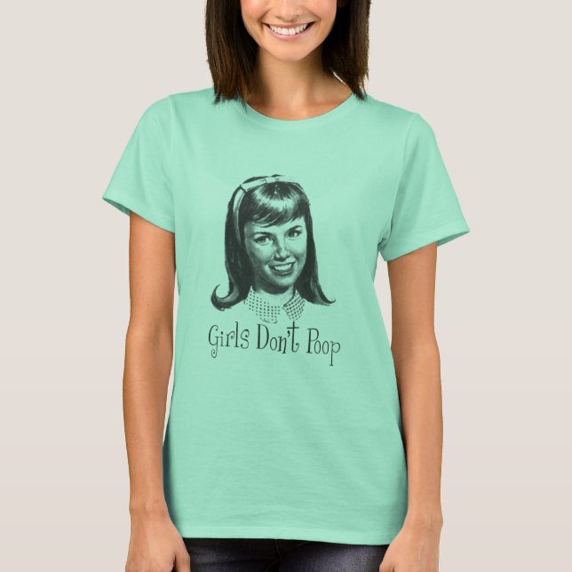 Tjejer Poop T-shirt (Framsida)