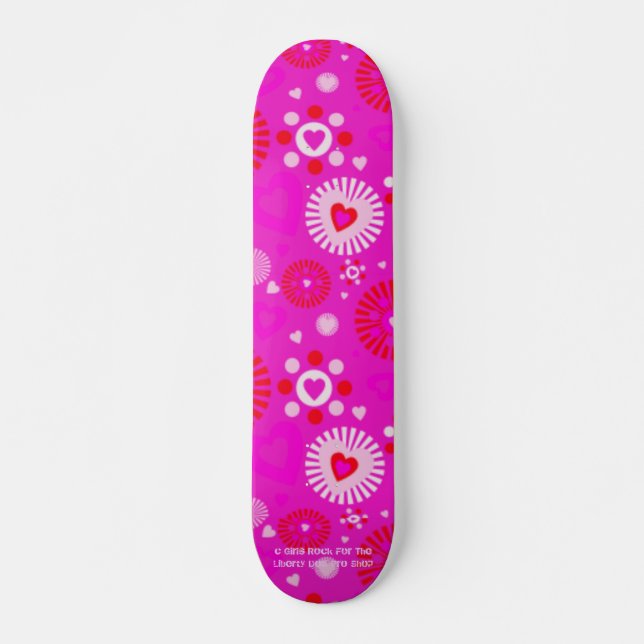 TJEJER ROCKAR PRO SKATEBOARD - HOT PINK FUSHIA - T (Framsida)
