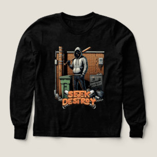 Tjejer "Seek & Destroy" Urban grafisk sweatshirt T Shirt