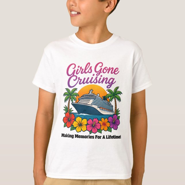 Tjejer som kryssar och gör minnen för livet t shirt (Framsida)