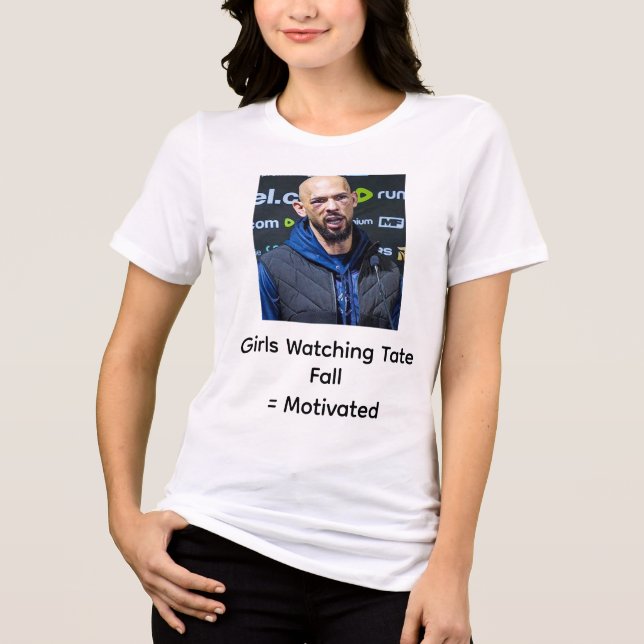 Tjejer som ser Tate falla: Motiverad T Shirt (Framsida)