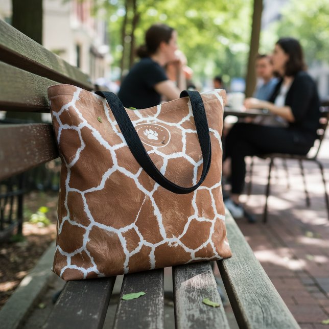 Tjejer Springar Vilt Safari Möhippa Giraff ID1152 Tygkasse (Skapare uppladdad)